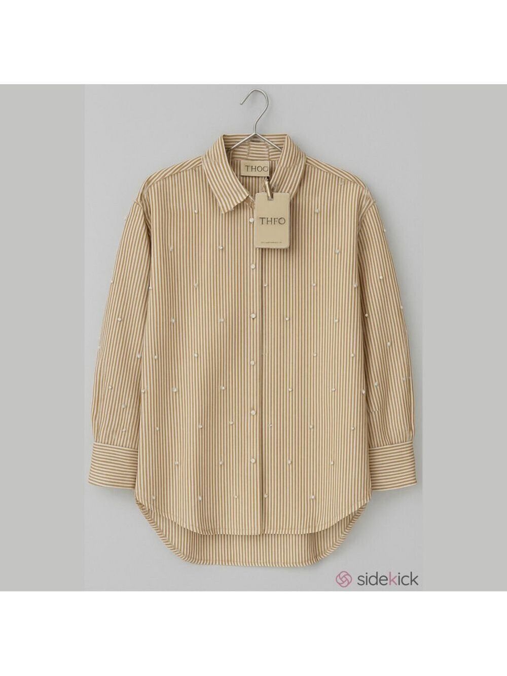 THEO The Label Sand Pearl Echo Shirt NWT